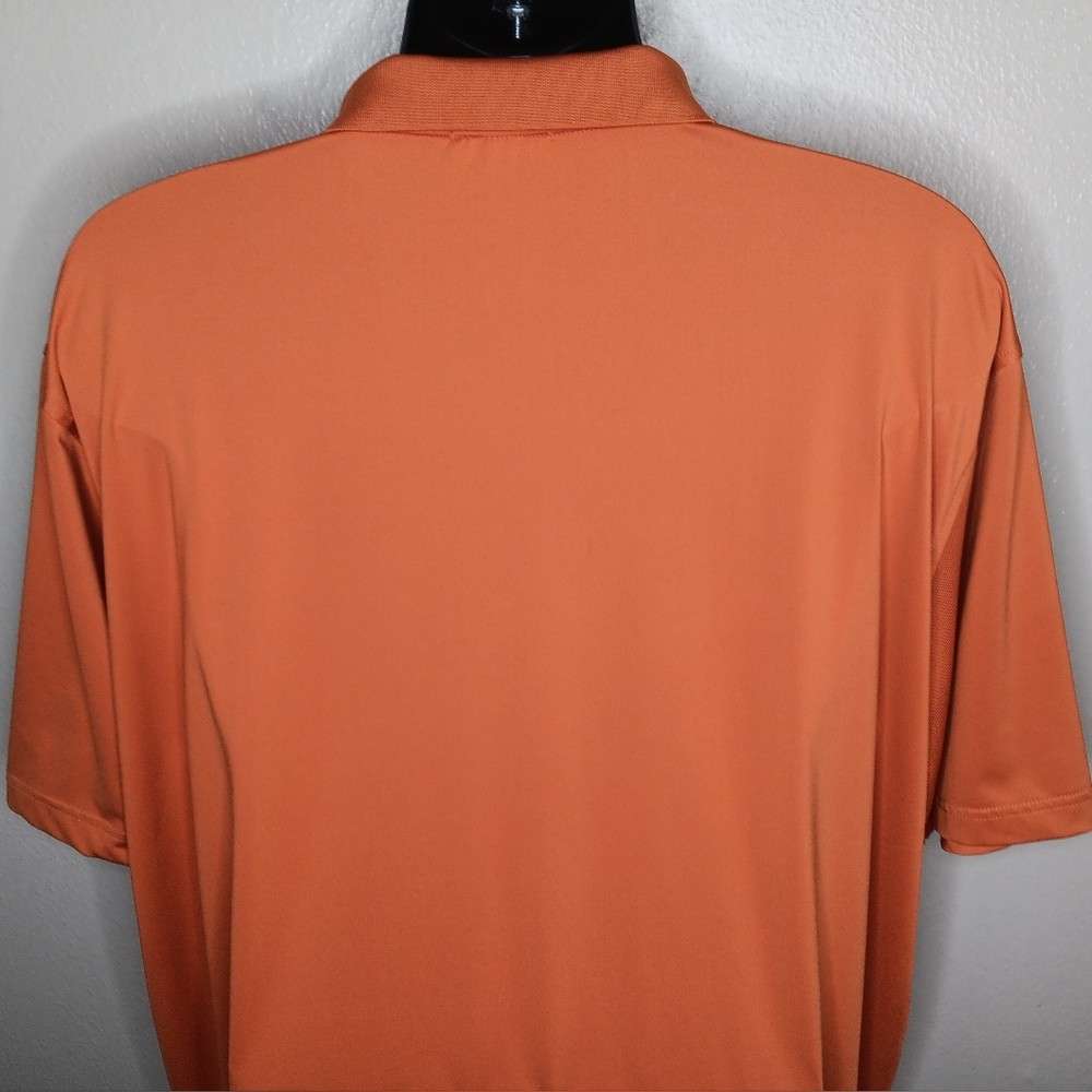 Peter Millar Texas Longhorns Men's XXL Polo Golf Shirt Orange Logo Stretch 2018 - Picture 6 of 9